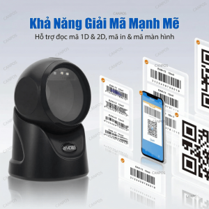 Máy quét mã vạch cao cấp YHD-9600D ( Quét mã vạch , Qr Code , CCCD )