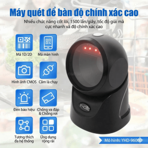 Máy quét mã vạch cao cấp YHD-9600D ( Quét mã vạch , Qr Code , CCCD )