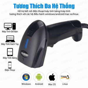 Máy quét có dây 2D YHD 1100D , Quét mã Qr Code và mã vạch