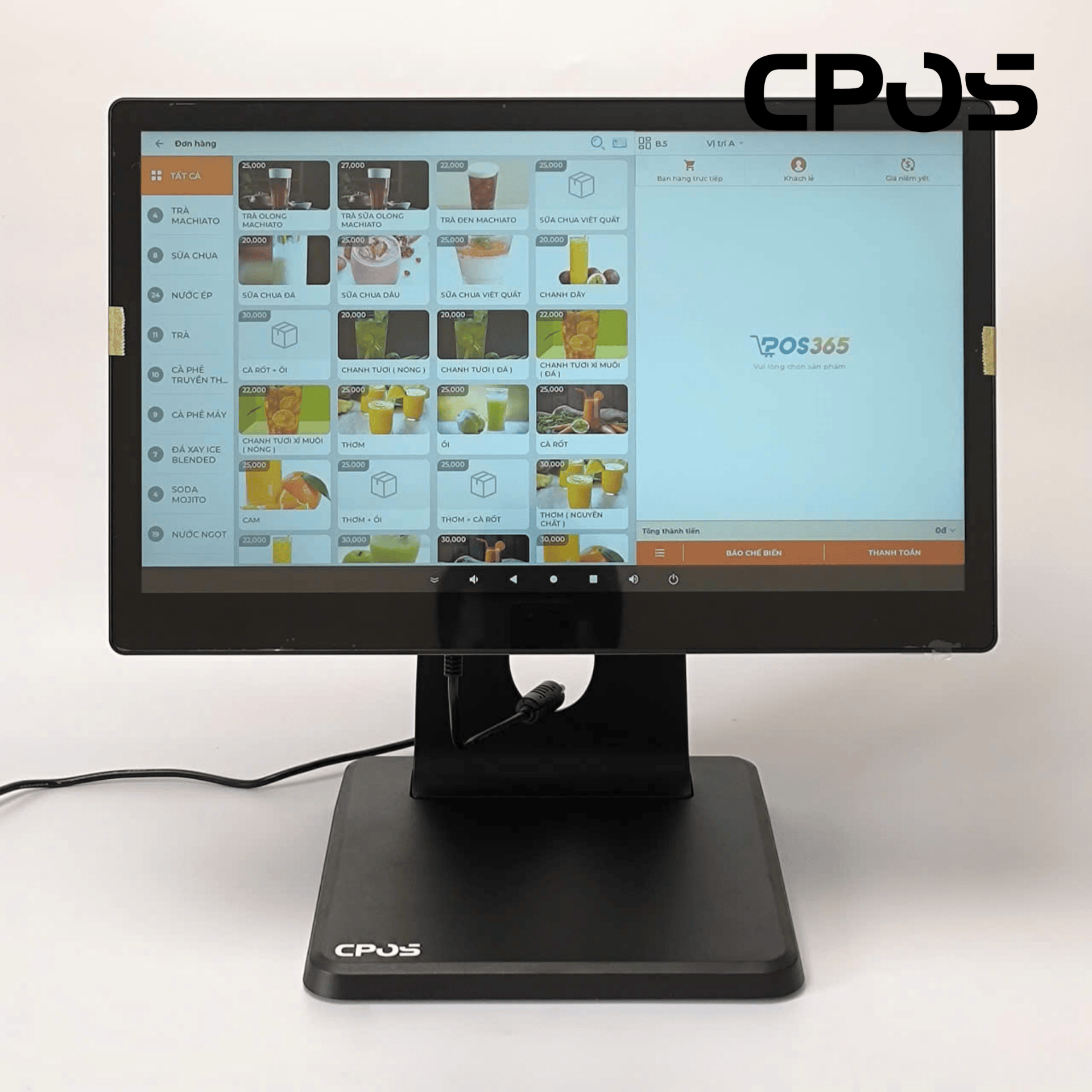 Bản sao của WIFI 6 (31) Máy POS Cảm Ứng CPOS A10 Pro Android – RAM 4GB – Màn Hình FHD 15.6″ – Chân Nhôm Cao Cấp