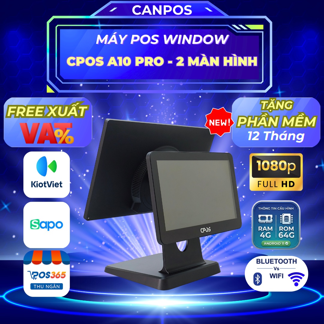 Xanh Tím Hiện Đại Tương Lai Hình Ảnh Sale Deal Ưu Đãi Sản Phẩm Đồ Công Nghệ Instagram Post (3) Máy Pos cảm ứng CPOS A10 Pro ( 4G + 64G ) - 2 Màn hình - Màn Hình FHD ( Mới )