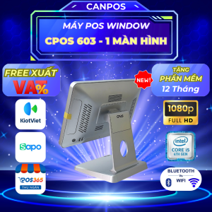 Máy Pos cảm ứng Window CPOS 603 - Màn hình 15.6 inch FHD – Đế kim loại – Máy tính tiền bán hàng 6 Máy Pos cảm ứng Window CPOS 603 - Màn hình 15.6 inch FHD – Đế kim loại – Máy tính tiền bán hàng