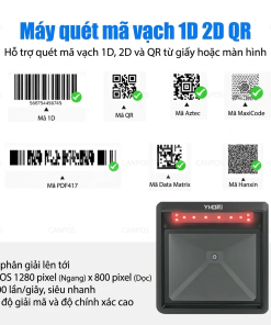Máy quét mã vạch cao cấp YHD-9400D chuyên quét Mã Vạch , Mã QR cho siêu thị bán lẻ 2 Máy quét mã vạch cao cấp YHD-9400D chuyên quét Mã Vạch , Mã QR cho siêu thị bán lẻ